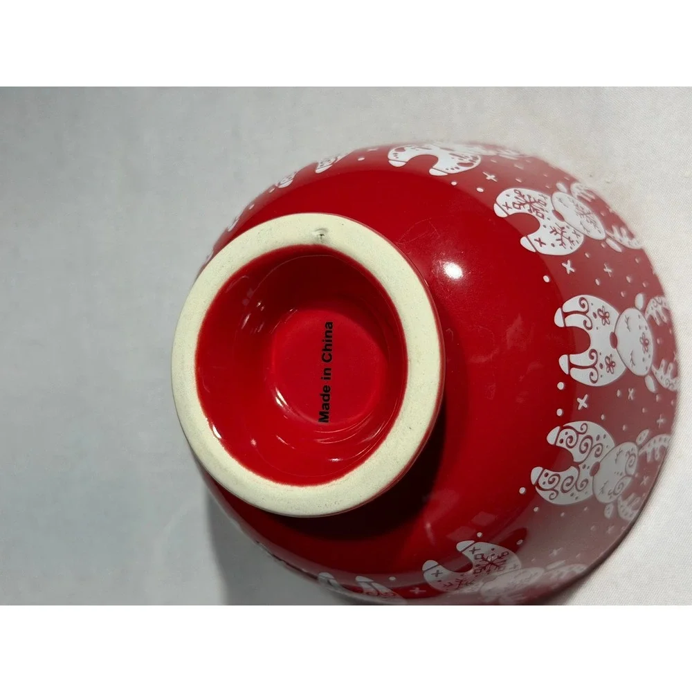 Temp-tations by Tara Red Reindeer Snowflake Dip Bowl and Spreader Set with Box